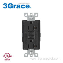Industrial black GFCI Outlet with 20amp